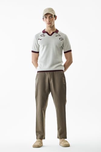Image of SNITCH Men Trousers | Slim Fit Mid Rise Solid Design | Rayon Blend with Medium Stretch & Smooth Texture | Button & Zip Closure for Casual & Office Wear