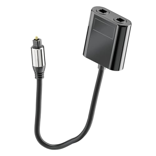 KONTONTY Optical Fiber Patch Cord Audio Splitter 1-in-2 Out Fiber Audio Optical Splitter for Home