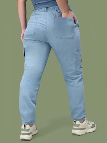 Image of Miss Chase A+ Women's Wide Leg High Rise Regular Length Stretchable Denim Jeans