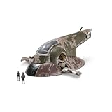 Star Wars MICRO GALAXY SQUADRON BOBA FETT’S STARSHIP - 7-Inch Vehicle with 1-Inch Boba Fett and Fennec Shand Micro Figures - Image 1