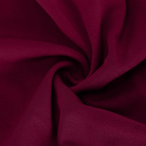 Cocktail Party Work Dress for Women Puff Long Sleeve Bodycon Dresses Ruffle Hem Crew Neck Solid Slim Mini Pencil Dress3