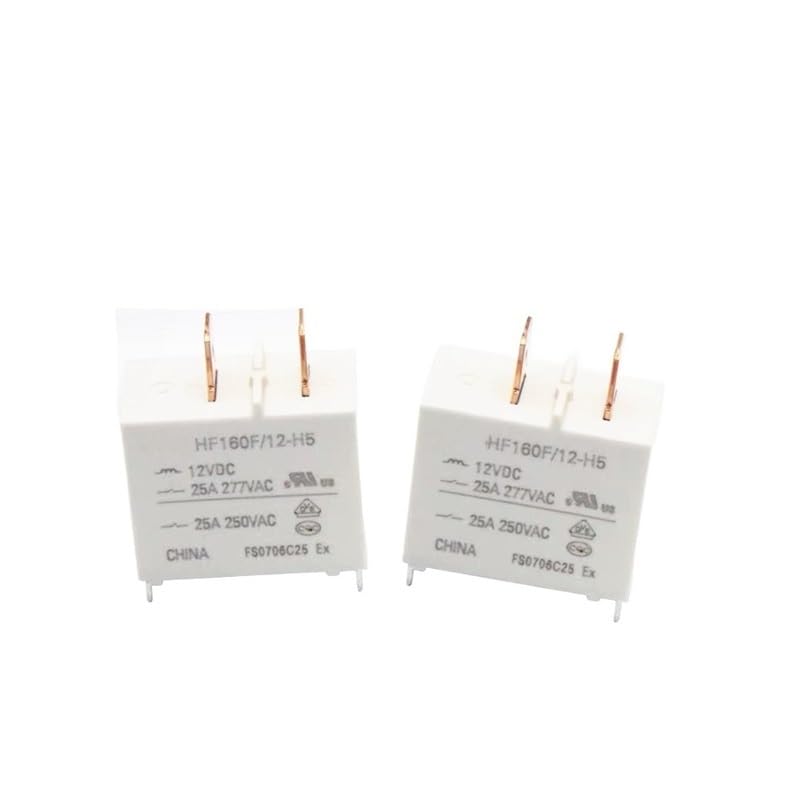 POWTAXBJGD 5PCS HF160F/12-H5-12VDC HF160F/12-H5 4-pin 25A Power Relay for air Conditioning Water Heater