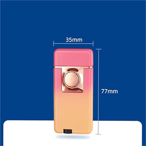 Encendedor metálico portátil con llama dual resistente al viento miniatura 7