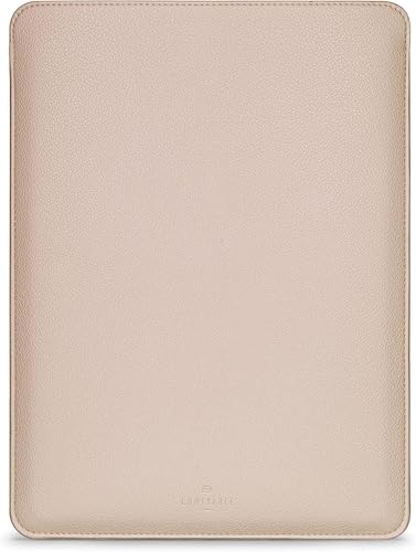 Image of Comfyable Laptop Sleeve 14 Inch Precisely Compatible with MacBook Pro 14-inch M4 M3 M2 M1 Pro /Max 2024-2021 & Old Versioned 13 Inch MacBook Pro /MacBook Air, Faux Leather Cover Case, 13 in 14 in, Sand