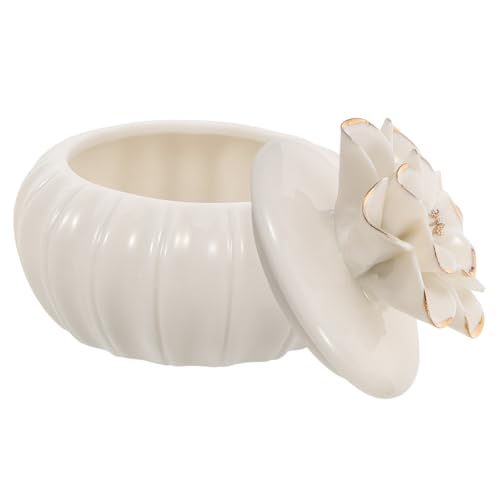 Warmhm Pot Porcelaine Pour Bijoux Boîte De Rangement Décorative Avec Couvercle Petite Boîte Céramique Pour Chambre Ou Salon