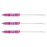 Baluue 3 Cepillos Limpiadores para Flautín en Metal Goma y Lana Suave Kit de Limpieza para Instrumentos de Viento Madera como Saxofón y Flauta Accesorio Portátil para Cuidado y