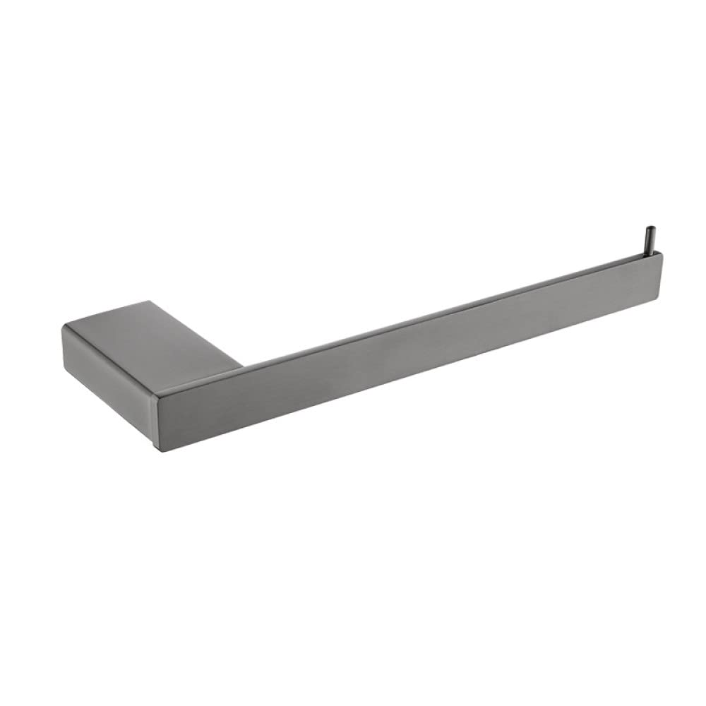 Porte-serviettes gris double et accessoires de salle de bain en métal