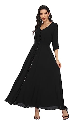 Image of Casual Summer Dresses for Women 2026 Maxi Dress Flowy Bohemian Beach Party