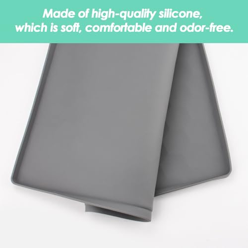 Alfombrilla para silla de inodoro de silicona impermeable con borde 8