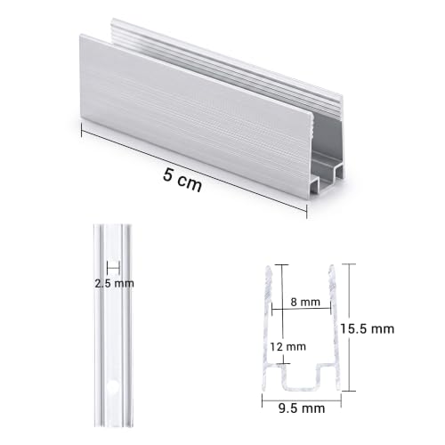 Image of Yescom 20Pack 2 inch Commercial RGB Rope Light Aluminium Mounting Clip | 8x12mm channel, 5cm mini design, Ideal for indoor outdoor flexible DIY, Compatible with 8x18mm Bilume RGBW