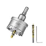 SALI 超硬 ホールソー 穴あけ ステンレス 50mm 切削工具 ホールカッター ドリルビット 電動ドリル ドライバー対応 石膏ボード・プラスチック・木材・合板・鉄板・アルミ板適用 組み立て簡単