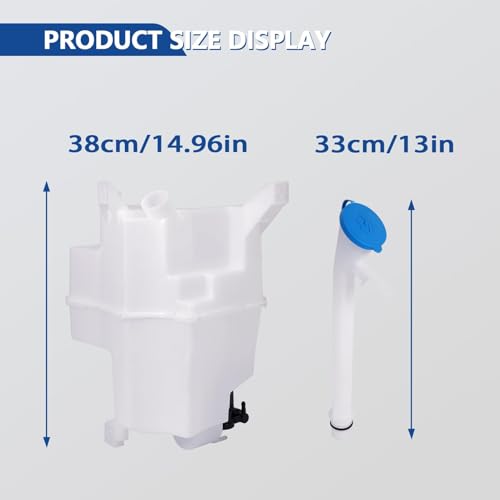 GNXFixt Windshield Washer Reservoir Tank 28910-6FL0A Compatible with Nissan Rogue 2017-2020 Windshield Washer Fluid Reservoir Tank Bottle W/Inlet Cap Water Pump Replace 289106FP0A NI1288184 by GNXFixt - Used condition - Image 2
