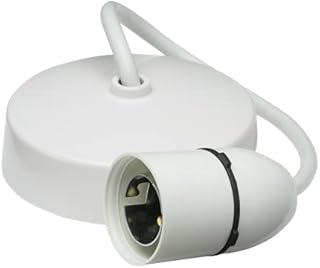 Knightsbridge Pendant Lamp Holder, White