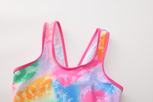 Image of Girls One Piece Unicorn Swimsuit Mermaid Swimwear Rainbow Bathing Suit