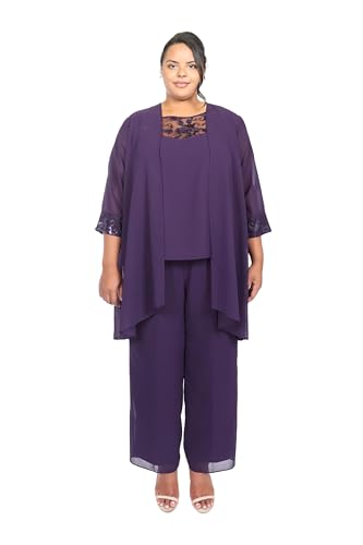 Image of Le Bos Womens Le Bos 3 Piece Classic Fit Elegant Social Pant Set