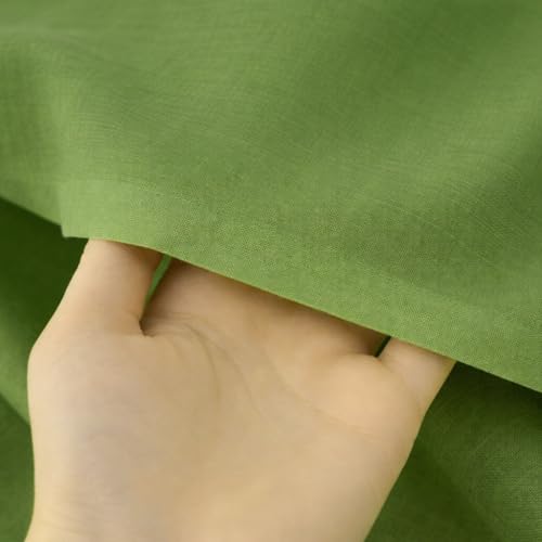 Image of Soimoi Green Solid 60 * 60's Cotton Cambric Fabric by 10 Yards, 56 Inch Wide Light Weight Material Suitable for Kurtis, Blouses, Kids Clothing, Tunics, Dresses and Summer Apparel