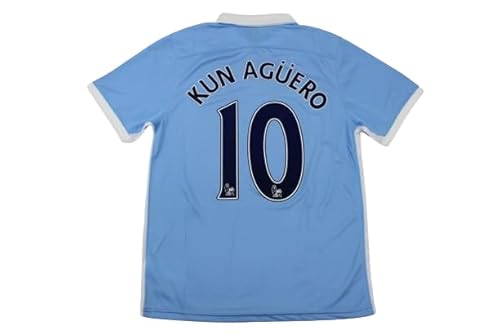 Generic Aguero#10 Retro Jersey 2015-2016 Blue Color (S), Small