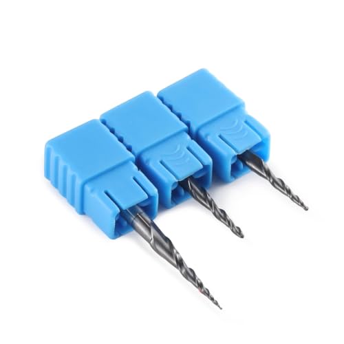 Brocas de grabado CNC punta bola en espiral HRC56 y fresas cónicas de 3.175mm para relieve 4