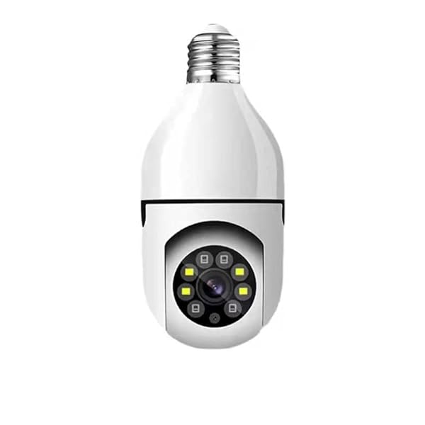 Light Bulb Security Camera, Full-HD 1080P 360 Degree Panoramic 2.4G Wireless WiFi Camera, with Infrared Night Vision & Motion Detection & 2-Way Audio Home Camera for Baby/Elder/Pet by Generic - Used condition - US$16.17