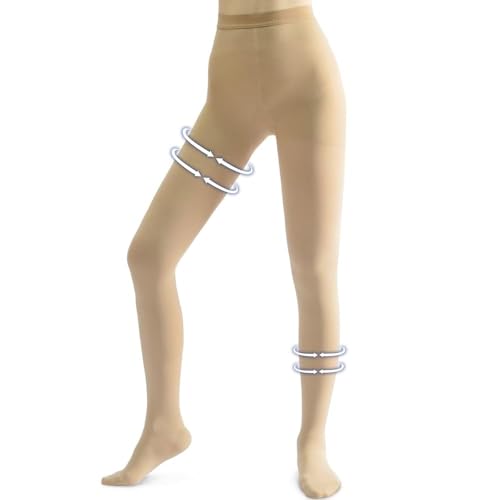 Image of beister Compression Pantyhose, 20-30 mmHg Closed Toe Waist-High Tights | Firm graduated support; opaque everyday coverage; circulation, varicose veins, edema, flight and recovery routines