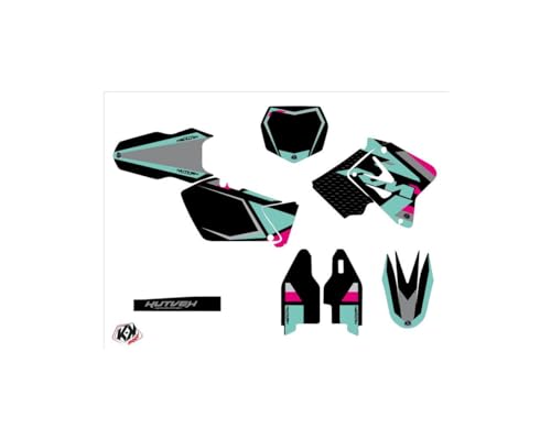 Kit déco moto Suzuki 125 RM turquoise finition premium Label - 2