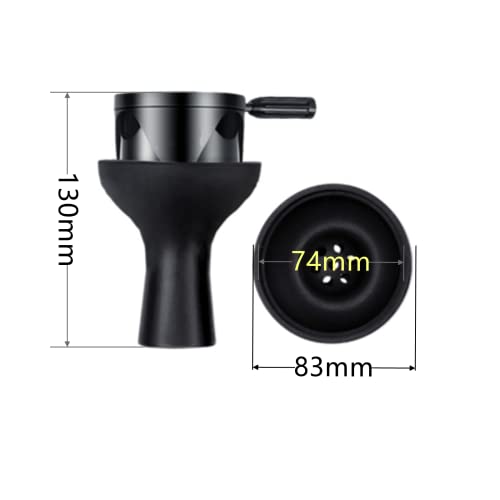 NOBLE HOOKAH Shisha Kopf Set Eloxiertes Aluminium Smokebox Shisha Zubehör mit 7-Loch-Silikon Shisha Kopf Phunnel – Bild 3