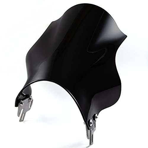 Universal Motorcycle Windshield, Motorbike Windscreen Windproof Protector Wind Deflector Modification Parts Universal Fit For Cb400 Cb600 Cb750 (Black) #TOP2