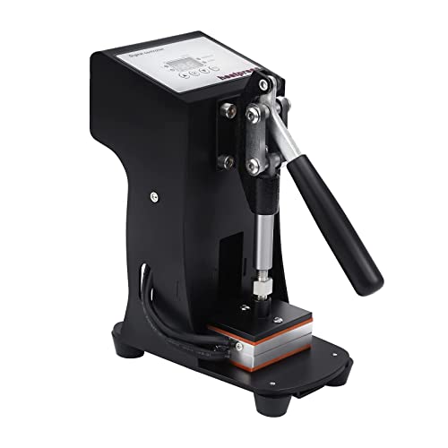 Yonntech Mini Manual Heat Press Machine 2X3 Inch Heated Plates 770Lbs Mini Manual Hot Presser 350W Shirt Heat Press Hand Crank Dual Heated Plates Sublimation Press Machine With Digital Controller #TOP5