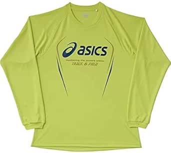 asics(アシックス) アシックス 本格派 陸上競技用 プリント 長袖シャツ XT542N (87/ライムグリーン, 140)
