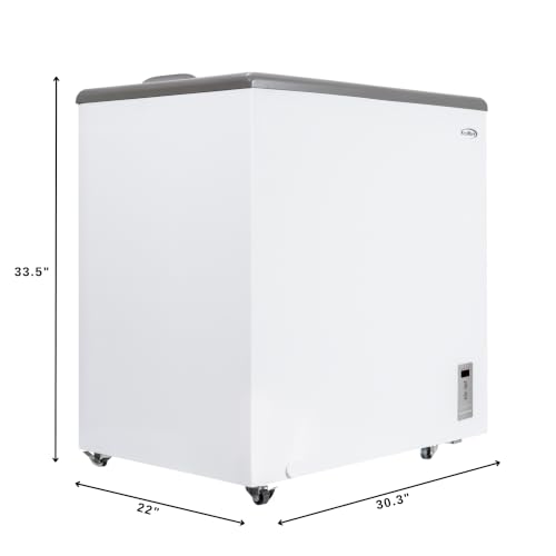 Image of KoolMore 30 in. Commercial Flat Top Ice Cream Display Freezer, NSF Listed, 7 Cu. Ft. in White