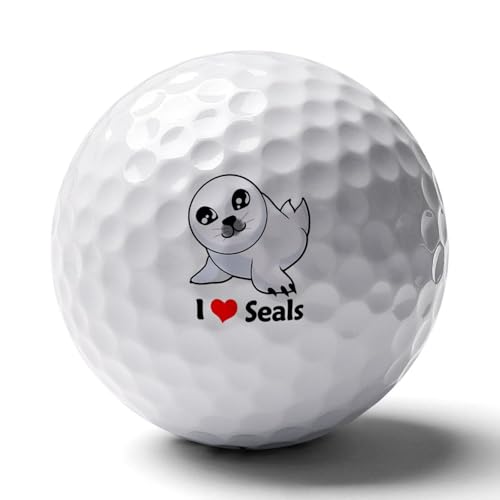 I Love Seal Logo Golf Balls Personalized Ball Custom for Men Women Boyfriend Husband