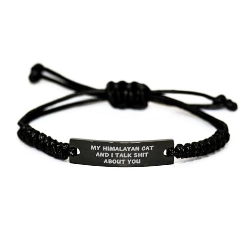 Funny Himalayan Cat Rope Braclet Gift for Friends Christmas Quotes