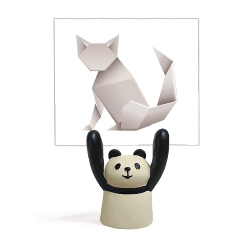 Chat géométrique dessin animé panda support décoration Origa anti-oubli