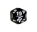 Black with White Numbers d20 Initiative Advantage Die for Role-Playing Games. 20 Sided RPG Dice