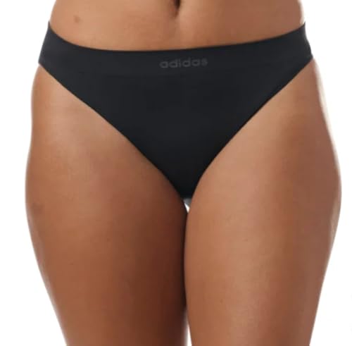 adidas womens Seamless Bikini Underwear 4-pack (US, Alpha, Medium, Regular, Regular, Multi Black)3