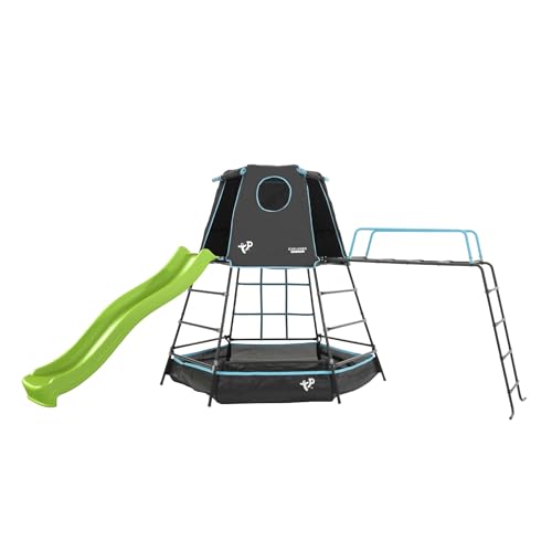 TP Explorer Metal Climbing Frame Set with Slide and Jungle Run Black Edition