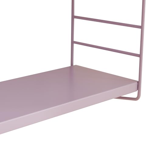 Set Di 2 Scaffali Da Parete SträNgnäS A 3 Ripiani Regolabili 50 X 60 X 15 Cm Acciaio Lilla [En.Casa] - 7
