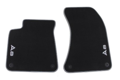 Tapis de sol textile avant Audi 4H1061275MNO en finition haut de gamme noir et gris