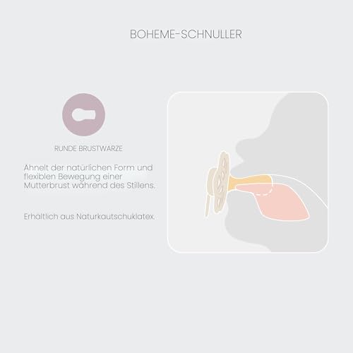 BIBS Boheme Schnuller, 0-6 Monate, 2er-Pack, Dark Oak/Blush – Ansicht 3