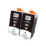 haute qualité WGYYUANOU Cartouche d\'encre 903XL for imprimante HP903XL 903 XL, Compatible avec HP903 Officejet Pro 6950 6960 6961 6963 6964 6965 6966(2pcs Black)
