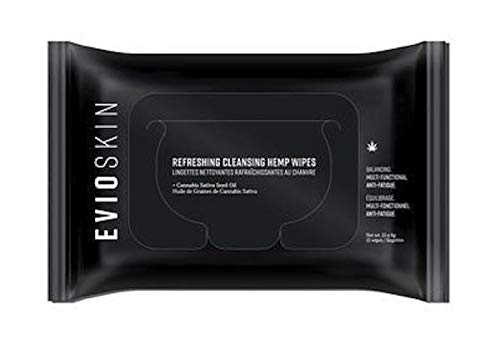 EVIO SKIN Refreshing Cleansing Hemp Wipes - 30 Wipes