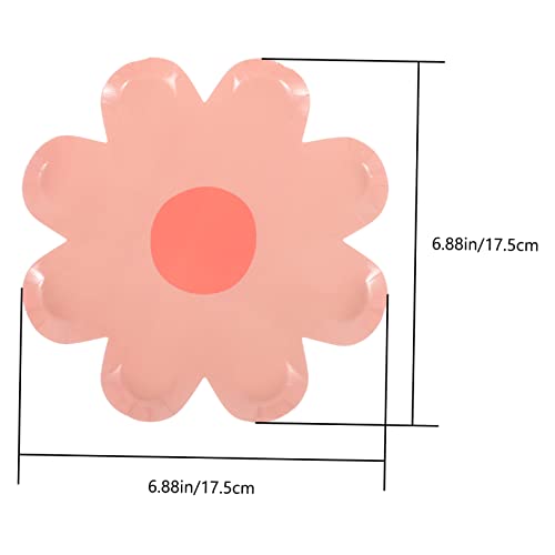 KONTONTY 10 Peças Prato De Flores Papel De Sobremesa Infantil Descartável