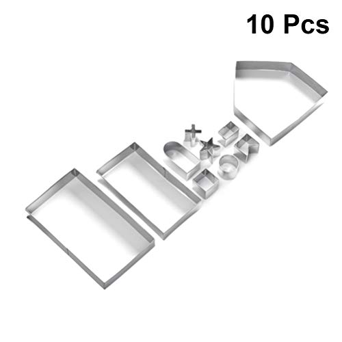 10 Pcs Cortador De Biscoito De Casa De Gengibre Cortador De Biscoito De Aço Inoxidável Cortador De B
