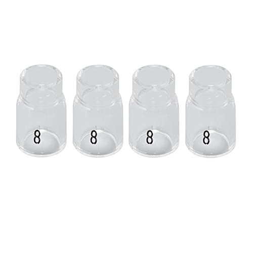 Image of RIVERWELD TIG Quartz Nozzle Clear Glass Cups 13N12 8# 1 /2 inch 12.5mm 4pcs