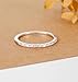 TIGRADE Half Eternity Ring for Women, Baguette Cubic Zirconia Anniversary Thin Stacking Ring, Minimalist CZ Statement Band, Size 3-11, Silver, Size 5