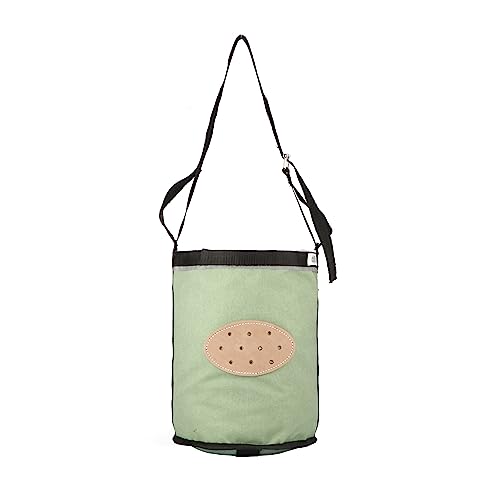 SIE Westride Heavy Duty Leather Vented Canvas Horse Feed Bag (Green)