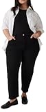 Emprunté au look garçon Levi\'s Plus Size 501 Crop Jeans Femme, Black Sprout, 18W