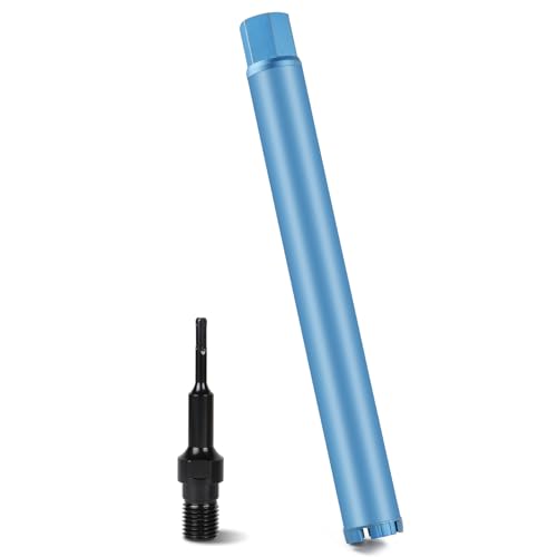 CPROSP Corona de Diamante para Hormigon Ø 52mm L 460mm, Broca con Adaptador SDS-PLUS, Diamantina para Perforar en Hormigón, Hormigón Armado, Mampostería y Piedra