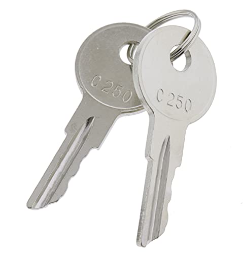 JEENDA 2PCS Ignition Keys C250 Replaces 089216-001 170151-001 Compatible with Crown Forklift (2)