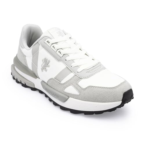 Image of Red Tape Men's Sneakers White Grey Mesh Round Toe Lace-Up